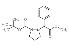 tert-butyl 2-(2-methoxy-2-oxo-1-phenylethyl)pyrazolidine-1-carboxylate结构式