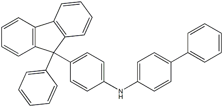 N-4-(9-苯基芴)-9-苯基联苯-4-胺结构式