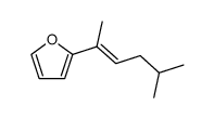 2-(1,4-dimethyl-pent-1-enyl)-furan Structure