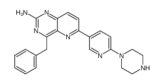 4-benzyl-6-(2-(piperazin-1-yl)-pyridin-5-yl)pyrido[3,2-d]pyrimidin-2-ylamine Structure