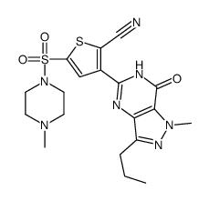 3-(1-methyl-7-oxo-3-propyl-4H-pyrazolo[4,3-d]pyrimidin-5-yl)-5-(4-methylpiperazin-1-yl)sulfonylthiophene-2-carbonitrile Structure