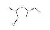 (-)-(2S,4R,5S)-2-(Iodomethyl)-4-hydroxy-5-methyltetrahydrofuran结构式