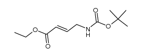 ethyl (2E)-4-((tert-butoxycarbonyl)amino)but-2-enoate结构式