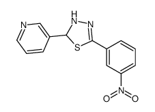 5-(3-nitrophenyl)-2-pyridin-3-yl-2,3-dihydro-1,3,4-thiadiazole Structure