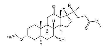 Methyl 3α-formyloxy-7α-hydroxy-12-oxo-5α-cholanate结构式