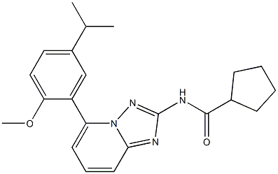 N-(5-(5-isopropyl-2-methoxyphenyl)-[1,2,4]triazolo[1,5-a]pyridin-2-yl)cyclopentanecarboxamide Structure