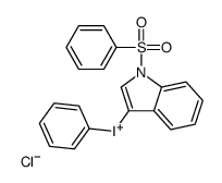 [1-(benzenesulfonyl)indol-3-yl]-phenyliodanium,chloride结构式