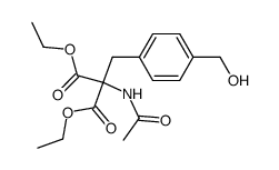 diethyl <4-(hydroxymethyl)benzyl>acetamidomalonate Structure