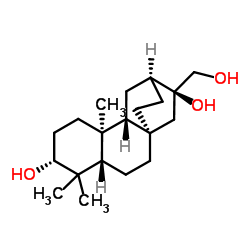 (3α,5β,8α,9β,10α,12α)-阿替生烷-3,16,17-三醇结构式