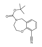 tert-butyl 9-cyano-3,5-dihydro-2H-1,4-benzoxazepine-4-carboxylate结构式