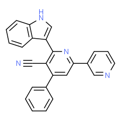 6-(1H-Indol-3-yl)-4-phenyl-2,3'-bipyridine-5-carbonitrile structure