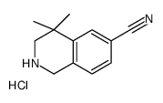 4,4-dimethyl-1,2,3,4-tetrahydroisoquinoline-6-carbonitrile hydrochloride structure