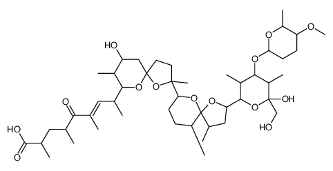 (E)-8-[7-hydroxy-2-[2-[6-hydroxy-6-(hydroxymethyl)-4-(5-methoxy-6-methyloxan-2-yl)oxy-3,5-dimethyloxan-2-yl]-4,6-dimethyl-1,10-dioxaspiro[4.5]decan-9-yl]-2,8-dimethyl-1,10-dioxaspiro[4.5]decan-9-yl]-2,4,6-trimethyl-5-oxonon-6-enoic acid Structure