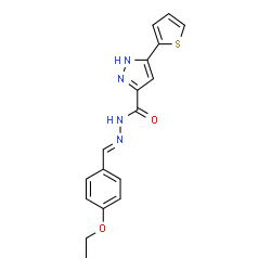 N'-[(E)-(4-ethoxyphenyl)methylidene]-3-(thiophen-2-yl)-1H-pyrazole-5-carbohydrazide picture