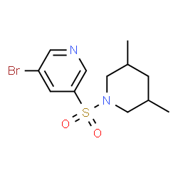 3-bromo-5-(3,5-dimethylpiperidin-1-ylsulfonyl)pyridine结构式