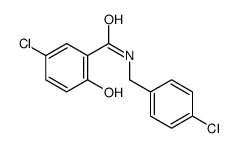 5-chloro-N-[(4-chlorophenyl)methyl]-2-hydroxybenzamide结构式