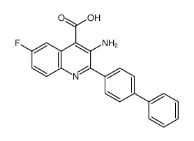 3-amino-6-fluoro-2-(4-phenylphenyl)quinoline-4-carboxylic acid Structure