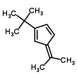 2-(1,1-二甲基乙基)-5-(1-甲基亚乙基)-1,3-环戊二烯结构式