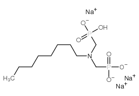 trisodium hydrogen [(octylimino)bis(methylene)]bisphosphonate structure