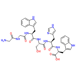 H-GLY-GLY-TRP-SER-HIS-TRP-OH结构式