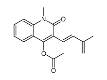 (E)-4-acetoxy-1-methyl-3-(3'-methylbuta-1',3'-dienyl)-1,2-dihydroquinolin-2-one Structure