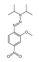 3,3-diisopropyl-1-(2-methoxy-4-nitrophenyl)triaz-1-ene结构式