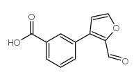 3-(2-Formylfuran-3-yl)benzoic acid结构式