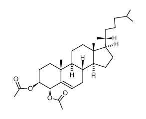 cholest-5-ene-3β,4β-diyl diacetate Structure