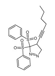 4-(hex-1-yn-1-yl)-3,3-bis(phenylsulfonyl)-4,5-dihydro-3H-pyrazole Structure