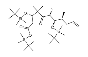 (3S,6R,7S,8S)-tert-butyldimethylsilyl 3,7-bis((tert-butyldimethylsilyl)oxy)-4,4,6,8-tetramethyl-5-oxoundec-10-enoate结构式