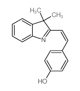 Phenol, 4-(2-(3,3-dimethyl-3H-indol-2-yl)ethenyl)-结构式