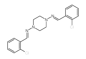 1-(2-chlorophenyl)-N-[4-[(2-chlorophenyl)methylideneamino]piperazin-1-yl]methanimine结构式