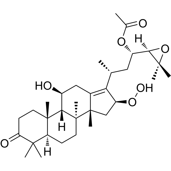 16Β-氢过氧泽泻醇B-23醋酸酯结构式