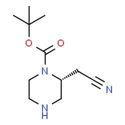 (R)-tert-Butyl2-(cyanomethyl)piperazine-1-carboxylate structure