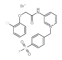 Pyridinium,3-[[2-(2-chlorophenoxy)acetyl]amino]-1-[[4-(fluorosulfonyl)phenyl]methyl]-,bromide (1:1)结构式