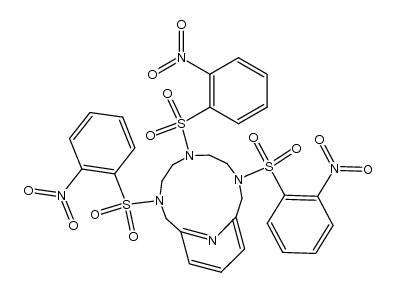 3,6,9-tris((2-nitrophenyl)sulfonyl)-3,6,9-triaza-1(2,6)-pyridinacyclodecaphane Structure