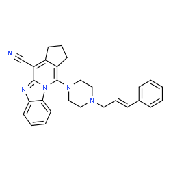 11-{4-[(2E)-3-phenylprop-2-en-1-yl]piperazin-1-yl}-2,3-dihydro-1H-cyclopenta[4,5]pyrido[1,2-a]benzimidazole-4-carbonitrile Structure