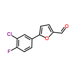 5-(3-CHLORO-4-FLUORO-PHENYL)-FURAN-2-CARBALDEHYDE结构式