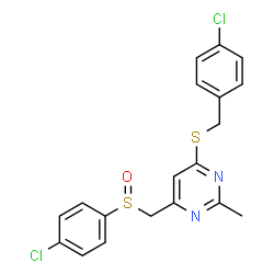 (6-[(4-CHLOROBENZYL)SULFANYL]-2-METHYL-4-PYRIMIDINYL)METHYL 4-CHLOROPHENYL SULFOXIDE结构式