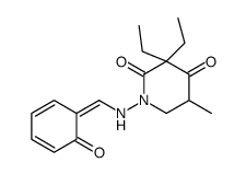 3,3-Diethyl-1-[(o-hydroxybenzylidene)amino]-5-methyl-2,4-piperidinedione Structure