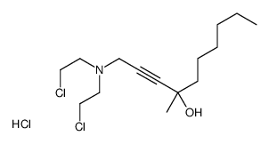 1-[bis(2-chloroethyl)amino]-4-methyldec-2-yn-4-ol,hydrochloride Structure