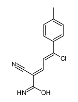 5-chloro-2-cyano-5-(4-methylphenyl)penta-2,4-dienamide Structure