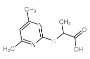 2-(4,6-dimethylpyrimidin-2-yl)sulfanylpropanoic acid structure