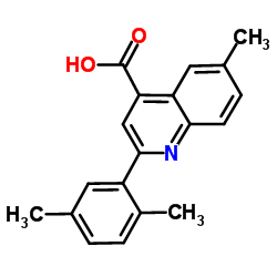 2-(2,5-Dimethylphenyl)-6-methyl-4-quinolinecarboxylic acid structure