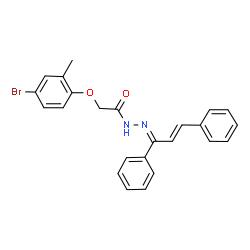 2-(4-bromo-2-methylphenoxy)-N'-(1,3-diphenyl-2-propen-1-ylidene)acetohydrazide结构式