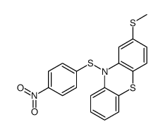 2-methylsulfanyl-10-(4-nitrophenyl)sulfanylphenothiazine Structure