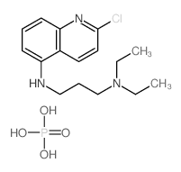 N-(2-chloroquinolin-5-yl)-N',N'-diethylpropane-1,3-diamine,phosphoric acid结构式