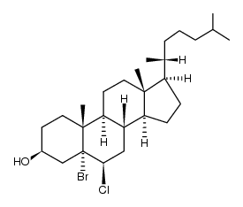 5-bromo-6β-chloro-5α-cholestan-3β-ol Structure