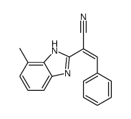 (E)-2-(4-methyl-1H-benzimidazol-2-yl)-3-phenylprop-2-enenitrile Structure