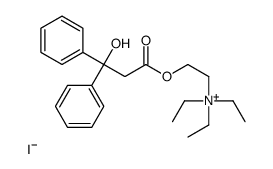 triethyl-[2-(3-hydroxy-3,3-diphenylpropanoyl)oxyethyl]azanium,iodide Structure